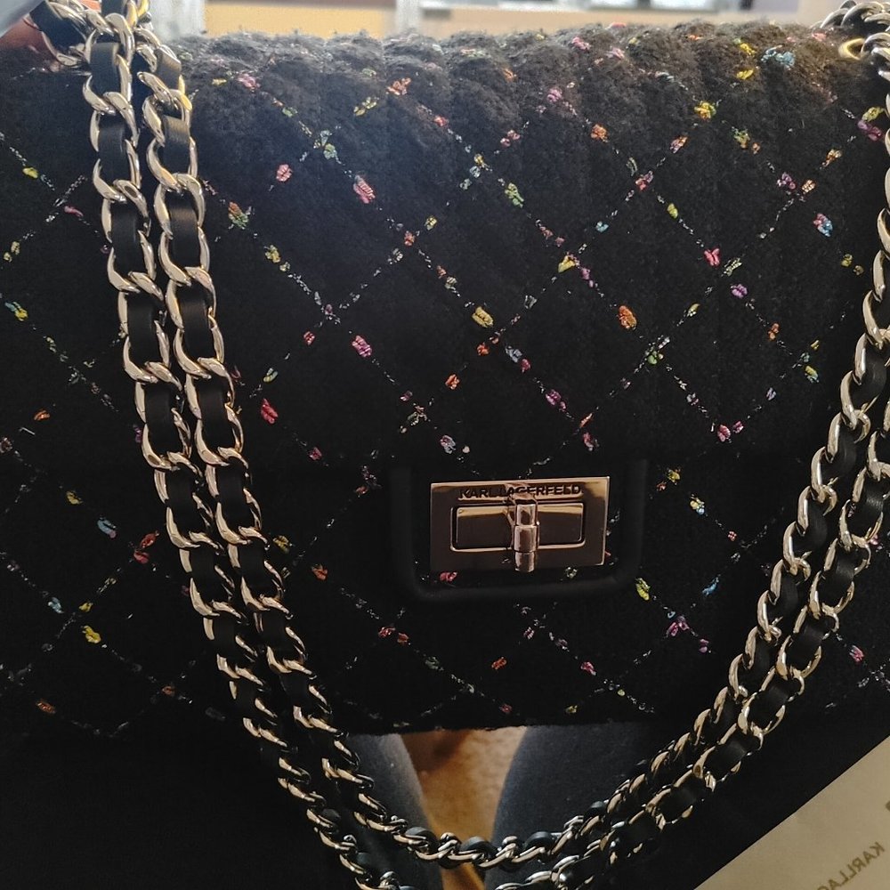 Karl Lagerfeld Black Multi Combo Purse